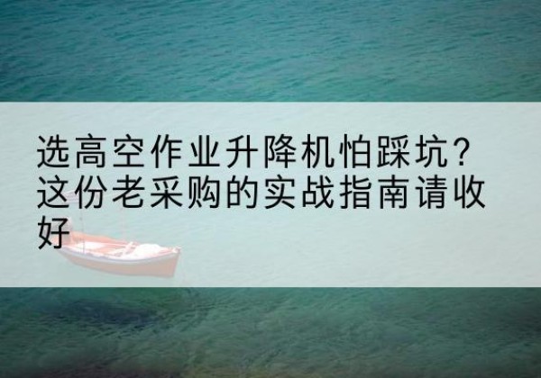丹棱高空作业升降机厂家推荐-选高空作业升降机怕踩坑？这份老采购的实战指南请收好